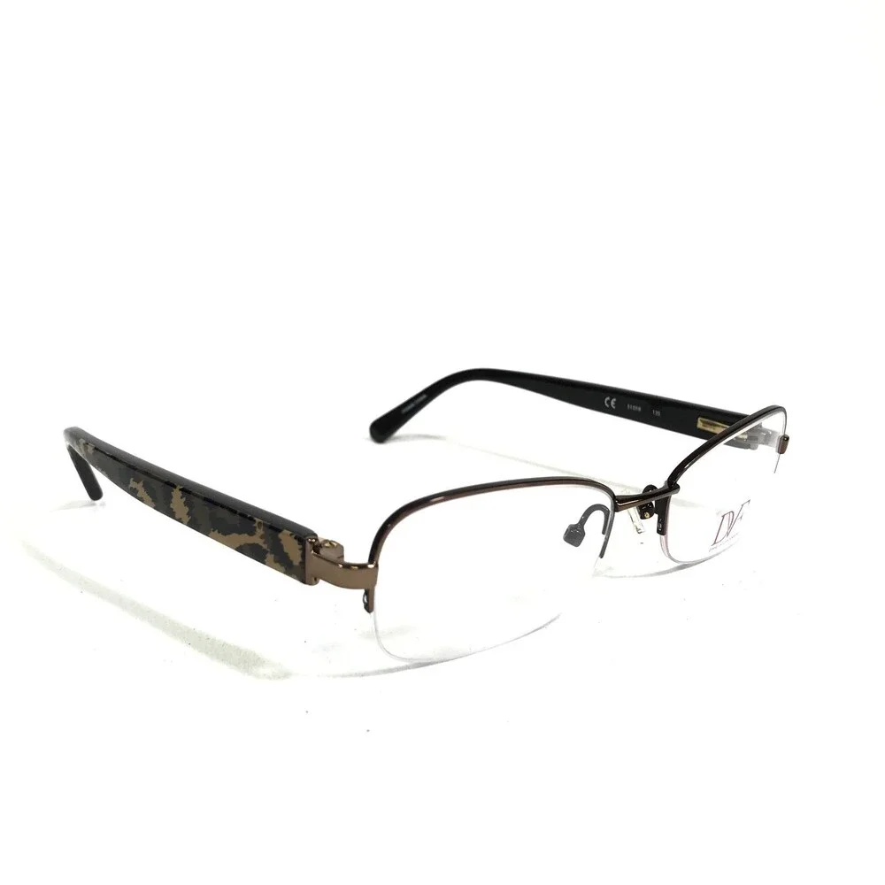 Diane von Furstenberg Eyeglasses Frames DVF8036 201 Brown Cat Eye 51-18-135